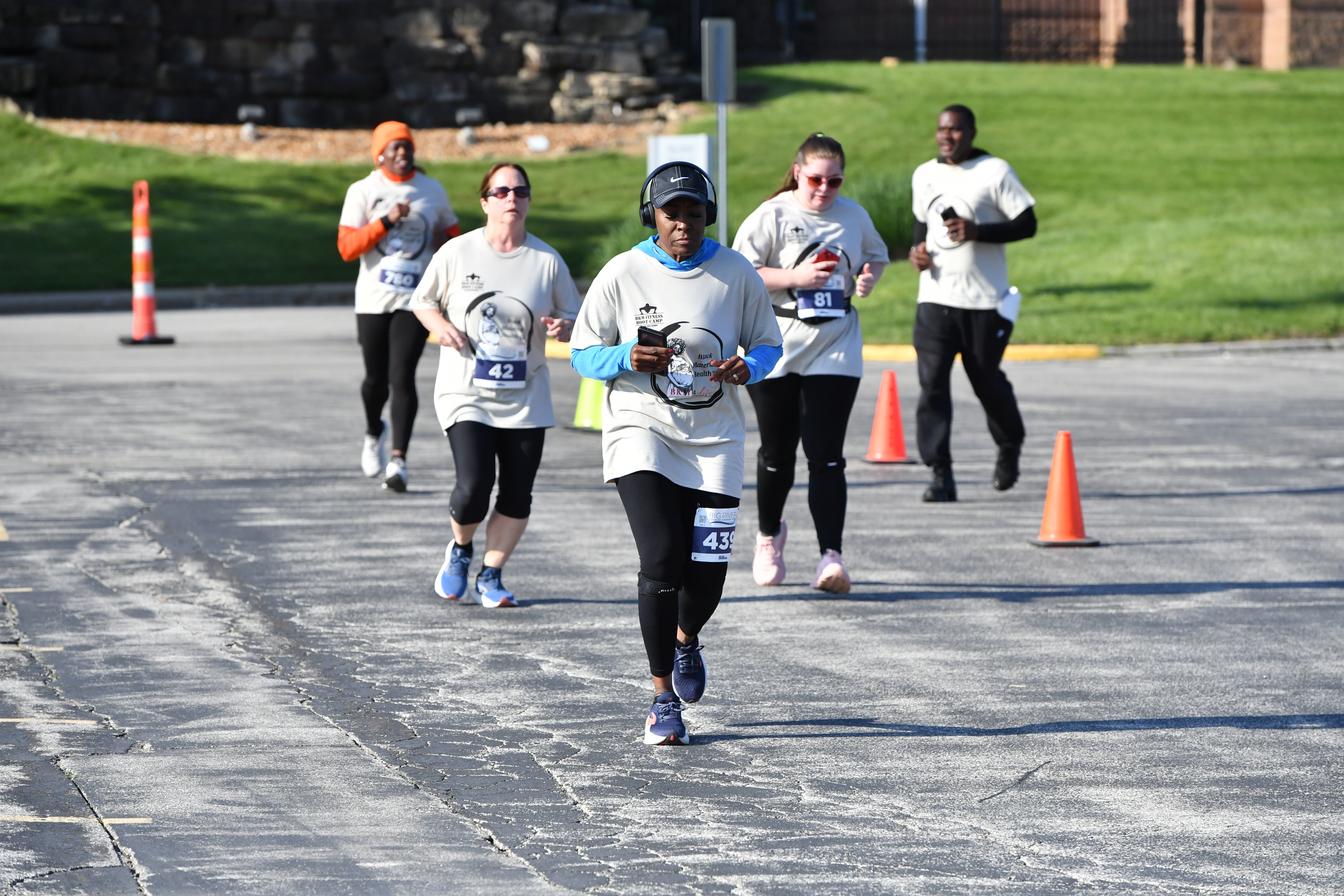 Participants walking together at the BKM Black Maternal Health 5K